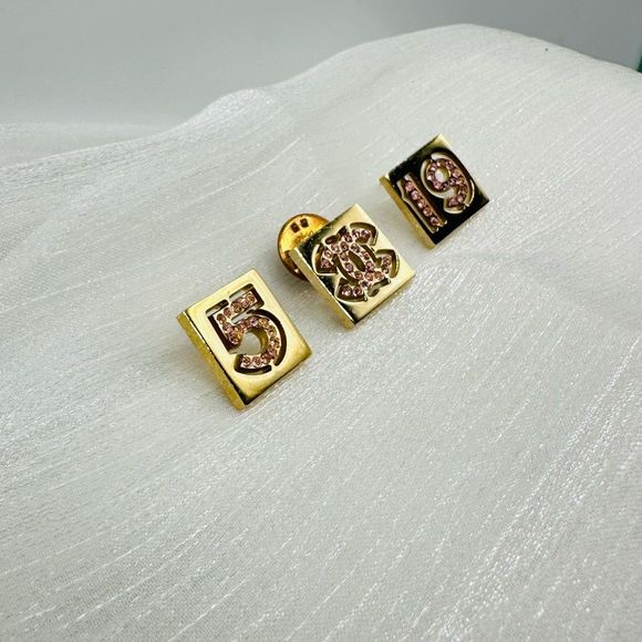 Chanel COCO Mark Golden Brooch Pins Set of 3 - Picture 2 of 7